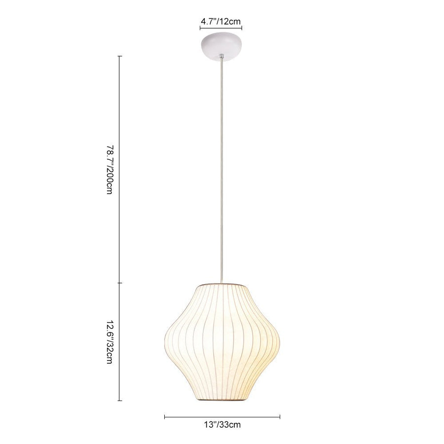 Chandelierias-Contemporary Bubble Silk Pendant Light-Pendant-Pear-