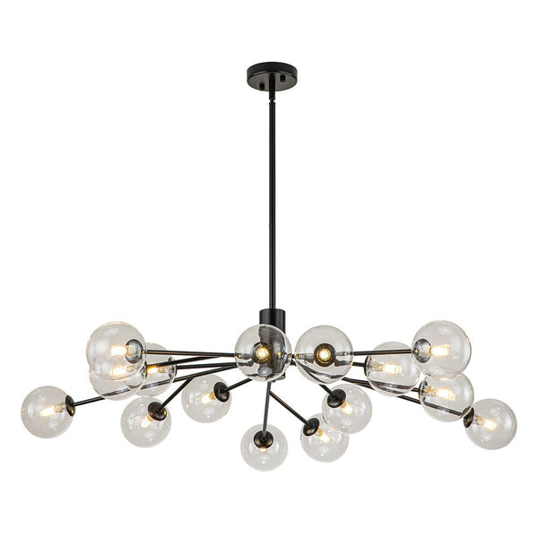 Chandelierias-Contemporary Clear Glass Bubble Sputnik Chandelier-Chandelier-Gold-12 Bulbs