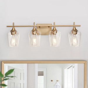 Chandelierias-Contemporary Decorative Vanity Light Wall Lamp-Wall Light-3 Bulbs-Brass