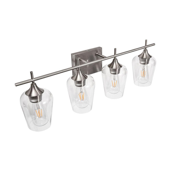 Chandelierias-Contemporary Decorative Vanity Light Wall Lamp-Wall Light-4 Bulbs-Black