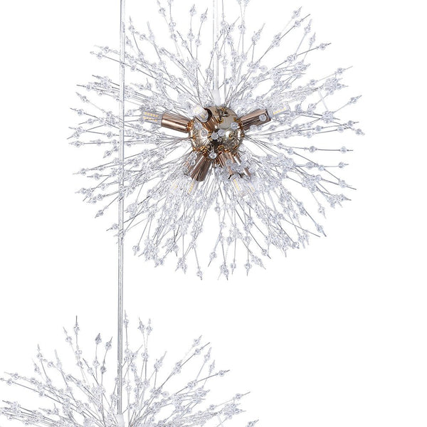 Chandelierias-Contemporary Gold Cluster Firework Sphere Chandelier-Chandeliers-40 Bulbs-Gold