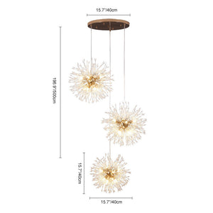 Chandelierias-Contemporary Gold Cluster Firework Sphere Chandelier-Chandeliers-40 Bulbs-Gold