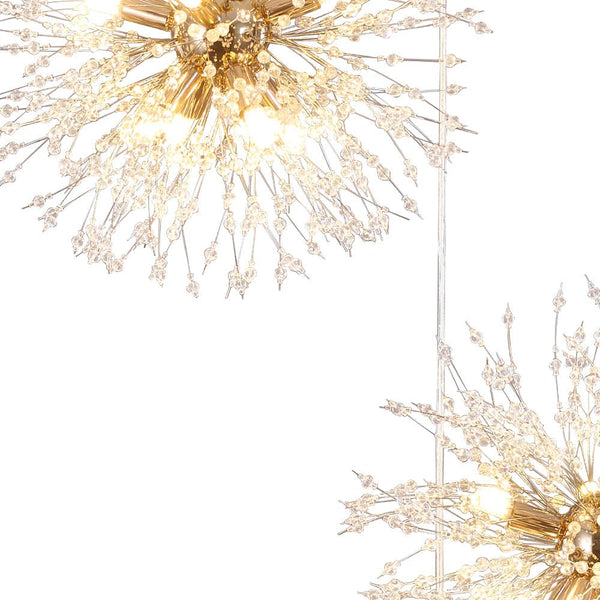 Chandelierias-Contemporary Gold Cluster Firework Sphere Chandelier-Chandeliers-40 Bulbs-Gold