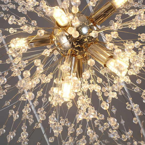 Chandelierias-Contemporary Gold Cluster Firework Sphere Chandelier-Chandeliers-40 Bulbs-Gold