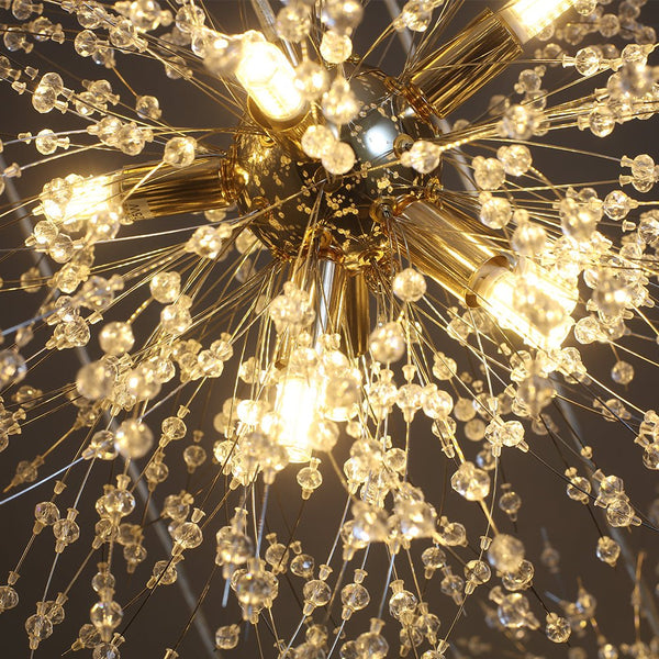 Chandelierias-Contemporary Gold Cluster Firework Sphere Chandelier-Chandeliers-40 Bulbs-Gold