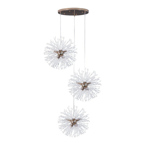 Chandelierias-Contemporary Gold Cluster Firework Sphere Chandelier-Chandeliers-40 Bulbs-Gold