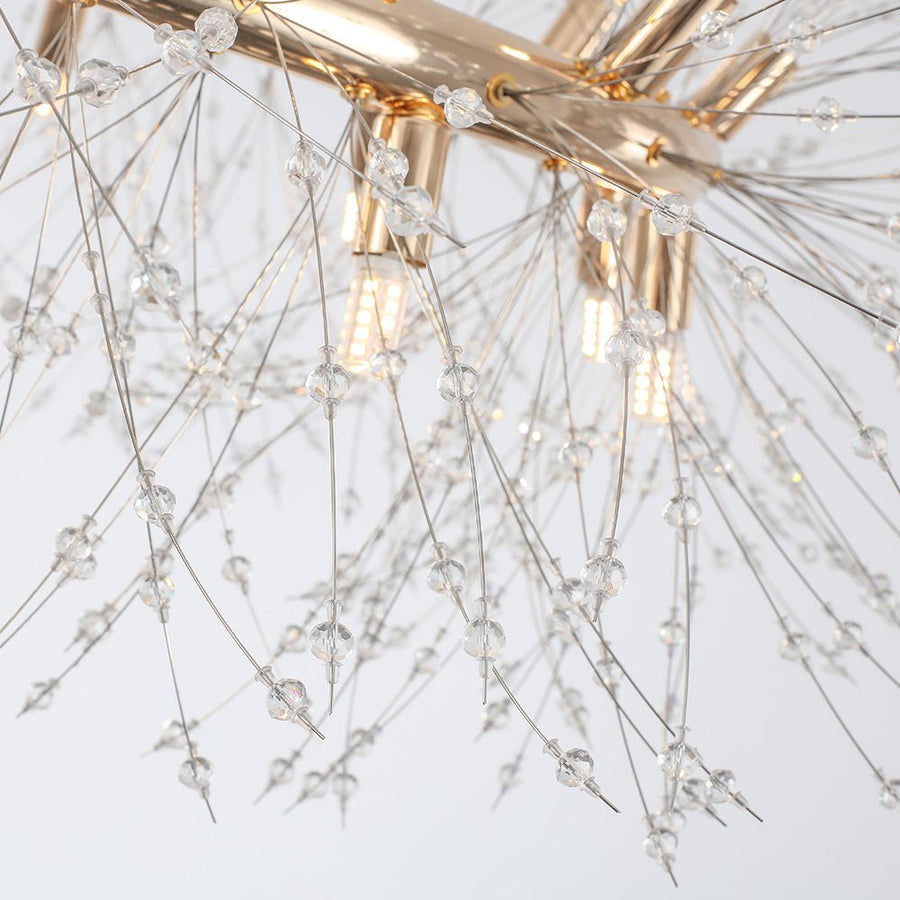 Chandelierias-Contemporary Gold Dandelion Firework Round Chandelier-Chandelier-18 Bulbs-