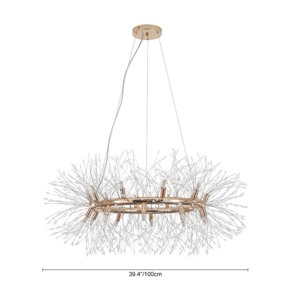 Chandelierias-Contemporary Gold Dandelion Firework Round Chandelier-Chandelier-18 Bulbs-