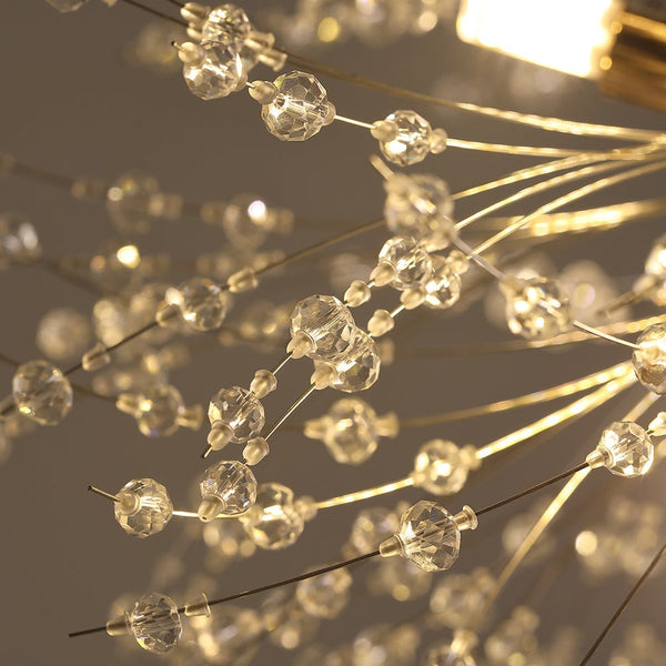 Chandelierias-Contemporary Gold Dandelion Firework Round Chandelier-Chandelier-18 Bulbs-