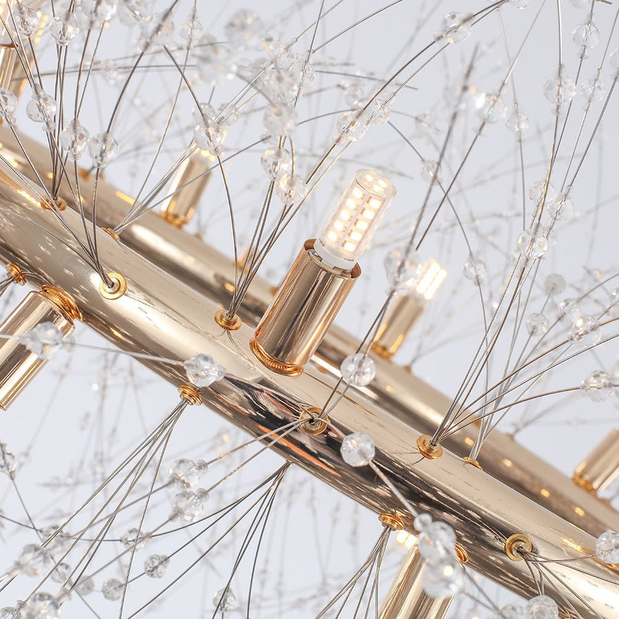 Chandelierias-Contemporary Gold Dandelion Firework Round Chandelier-Chandelier-18 Bulbs-