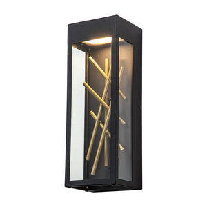 Chandelierias-Contemporary Matte Black LED Outdoor Wall Light-Wall Light-Black-