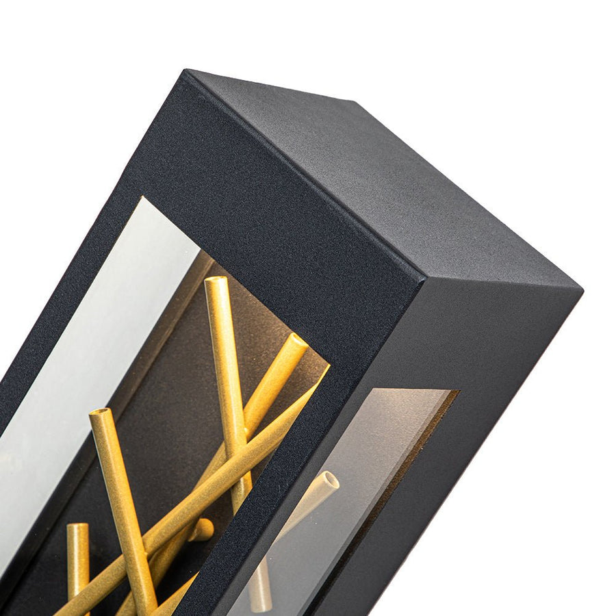 Chandelierias-Contemporary Matte Black LED Outdoor Wall Light-Wall Light-Black-