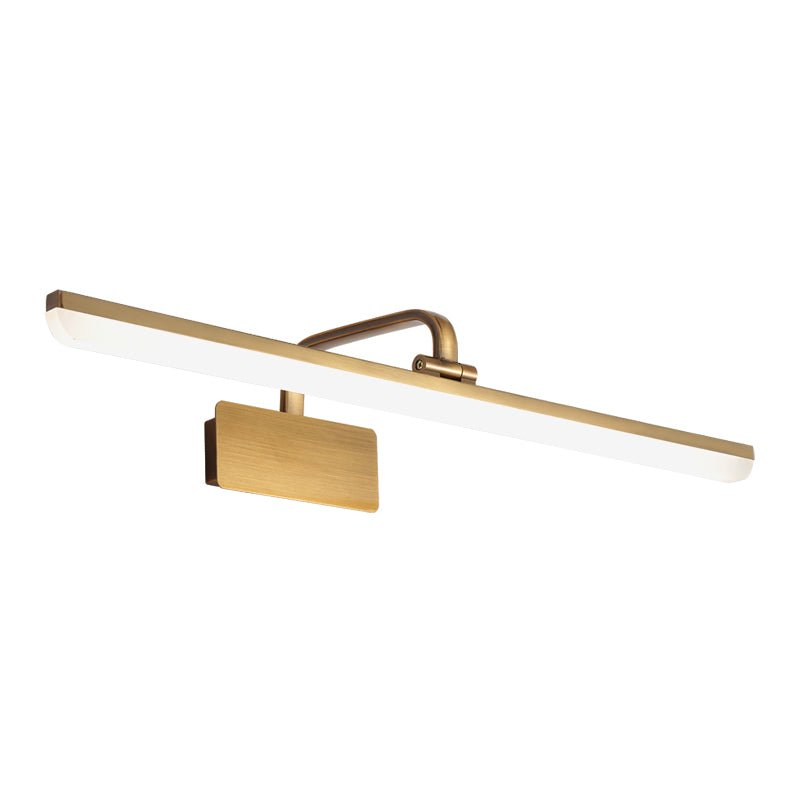 Chandelierias-Contemporary Minimalist Gold Linear LED Vanity Light-Wall Light-Gold-16.5 in