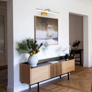 Chandelierias-Contemporary Minimalist Gold Linear LED Vanity Light-Wall Light-Gold-16.5 in