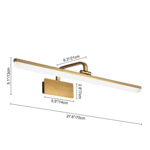 Chandelierias-Contemporary Minimalist Gold Linear LED Vanity Light-Wall Light-Gold-16.5 in