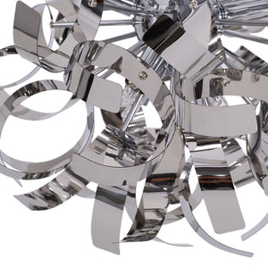 Chandelierias-Contemporary Polished Chrome Ribbons Pendant-Pendant-8 Bulbs-