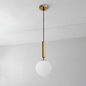 Chandelierias-Contemporary Small Globe Pendant Light-Pendant-Brass-