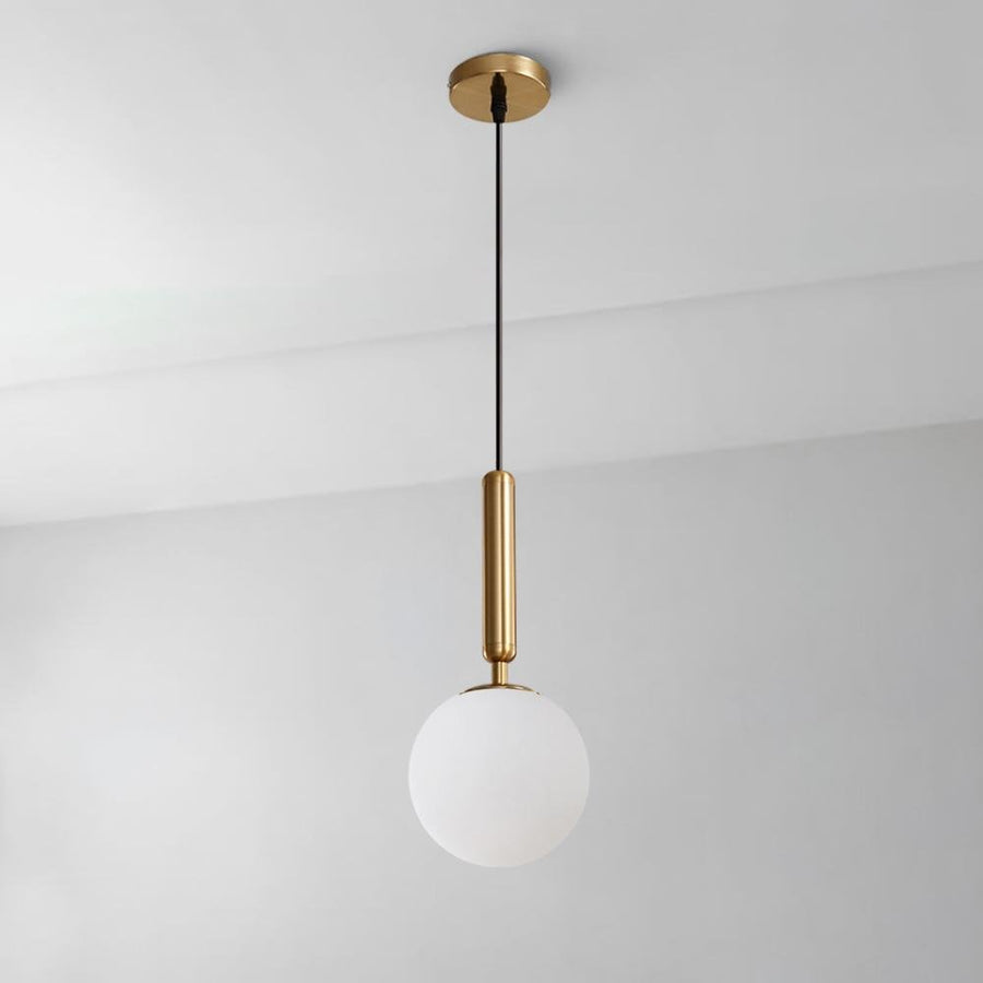 Chandelierias-Contemporary Small Globe Pendant Light-Pendant-Brass-
