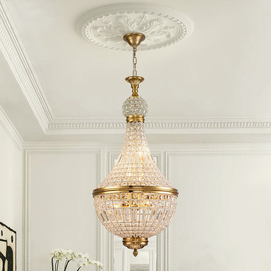 Chandelierias-Crystal Luxury Empire Pendant Chandelier-Chandelier-8 Bulbs-