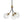 Chandelierias-Decorative 3-Light Clear Glass Globe Chandelier-Chandelier-Black & Gold-