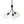 Chandelierias-Decorative 3-Light Clear Glass Globe Chandelier-Chandelier-Black & Gold-
