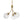 Chandelierias-Decorative 3-Light Clear Glass Globe Chandelier-Chandelier-Gold-