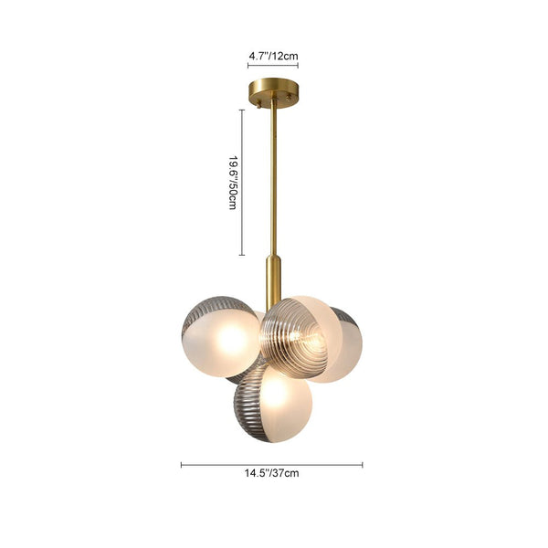 Chandelierias-Decorative Bubble Cluster Grape Chandelier-Chandeliers-5 Bulbs-White