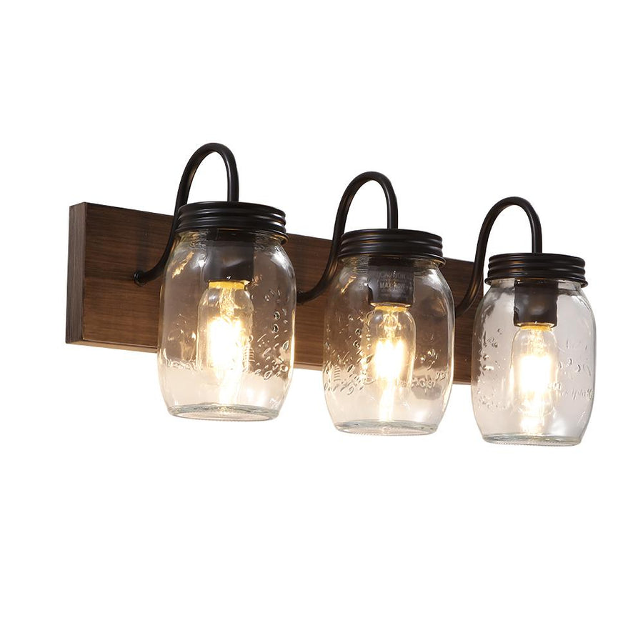 Chandelierias-Decorative Mason Jar 3-Light Wall Sconce-Wall Sconce--