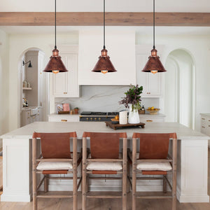 Chandelierias-Farmhouse Retro Cone Pendant Light-Pendant--