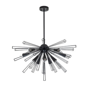 Chandelierias-Industrial 10-Light Sputnik Sphere Chandelier-Chandeliers-Black-
