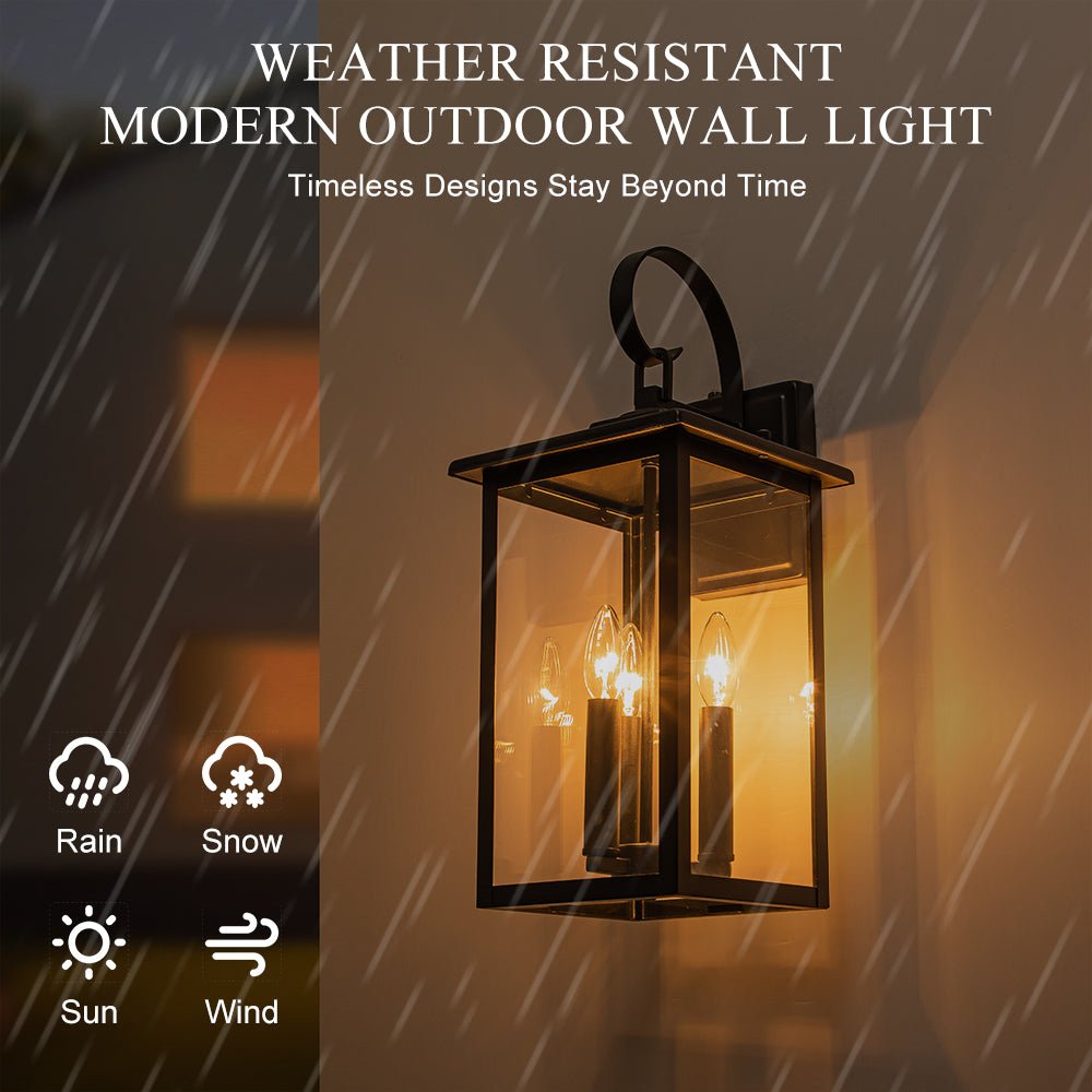 Illustration of Industrial-Chic Outdoor Facade Lighting Sconce Art