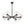 Chandelierias-Inventive 6-Light Clear Jellyfish Glass Round Chandelier-Chandeliers-Black-