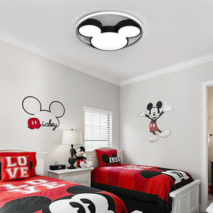 Chandelierias-Kids Mickey LED Ceiling Light for Bedroom-Flush Mount-Warm White-17 in.