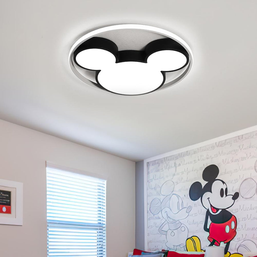 Chandelierias-Kids Mickey LED Ceiling Light for Bedroom-Flush Mount-Warm White-17 in.