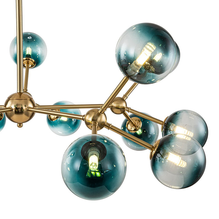 Chandelierias-Mid-century 15-Light Gradient Glass Sputnik Branch Chandelier-Chandeliers-Black-