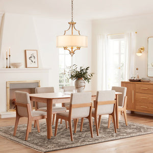 Chandelierias-Mid Century 3-Light Hanging Drum Chandelier-Chandelier--