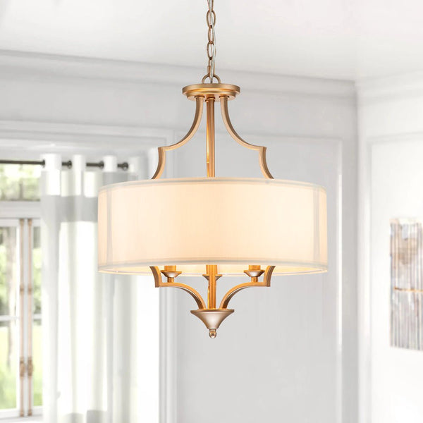 Chandelierias-Mid Century 3-Light Hanging Drum Chandelier-Chandelier--