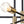 Chandelierias-Mid-century Black and Gold Sputnik Semi-Flush Mount-Chandeliers-Black & Gold-8 Bulbs