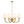 Chandelierias-Mid-century Brass 8-Light Swooping Curve Linen Shade Chandelier-Chandeliers-Brass (Backorder & Restock in 2 Weeks)-