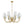 Chandelierias-Mid-century Brass 8-Light Swooping Curve Linen Shade Chandelier-Chandeliers-Brass (Backorder & Restock in 2 Weeks)-