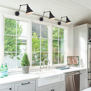 Chandelierias-Mid Century Cone Adjustable Wall Lamp-Wall Light-Black-
