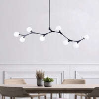 Mid Century Glass Globe Branch Chandelier
