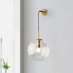 Chandelierias-Mid Century Minimalist Glass Globe Wall Sconce-Wall Light--