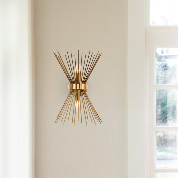 Chandelierias-Mid-Century Modern Brass Wall Sconce-Wall Light--