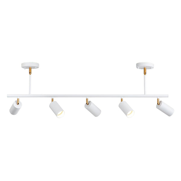 Chandelierias-Mid-century Modern Dimmable Track Light Pendant-Pendant-White-5 Bulbs