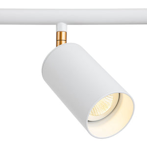 Chandelierias-Mid-century Modern Dimmable Track Light Pendant-Pendant-White-5 Bulbs