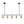Chandelierias-Mid-Century Modern Linear Track Light-Pendant-Black-5 Bulbs