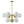 Chandelierias-Mid-century Modern Opal Glass Sphere Chandelier-Chandelier-Brass (Pre-order)-9 Bulbs