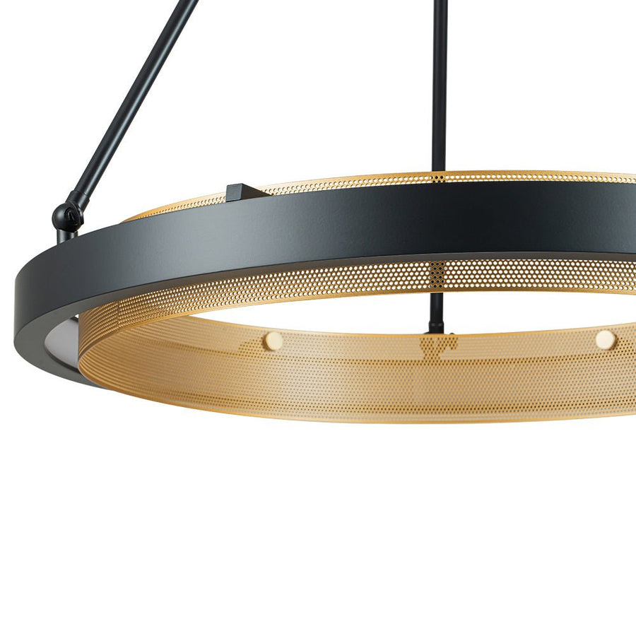Chandelierias-Minimalist Metal Mesh Circle Dimmable LED Pendant Light-Pendant-Black (Pre-order)-