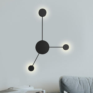Chandelierias-Minimalist Modern LED Wall Sconce For Bedroom-Wall Light-3 Bulbs-